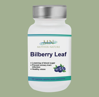 Bilberry Leaf Supplement (420mg) - 120 capsules