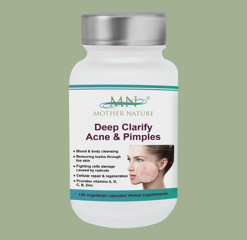 Deep Clarify Acne & Pimples Supplement (1000mg) - 120 capsules