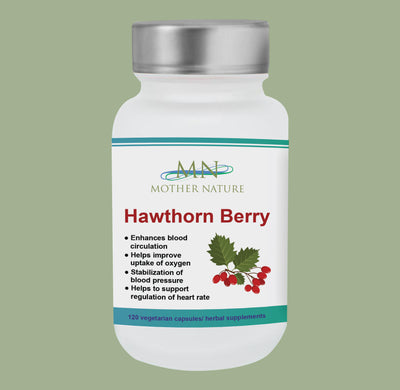 Hawthorn Berry Supplement (490mg) - 120 capsules