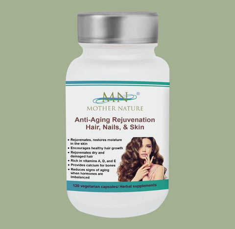 Anti-Aging Rejuvenate Hair, Nail & Skin Supplement (1500mg) - 120 capsules