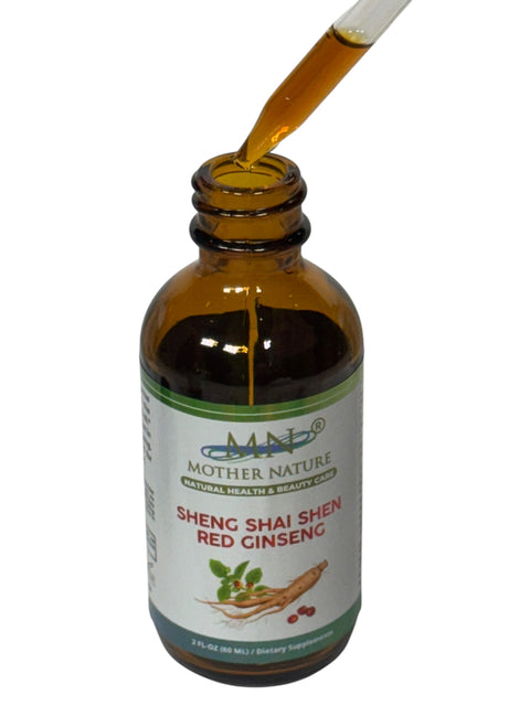 Sheng Shai  Shen  Red Ginseng Liquid Supplement (500mg) – 60ML Herbal Tincture