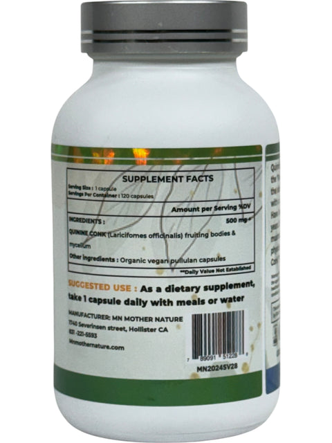 Quinine Conk Supplement (500mg) - 120 capsules
