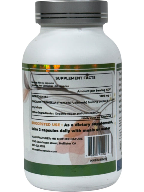 Tremella Supplement (1000mg) - 120 capsules