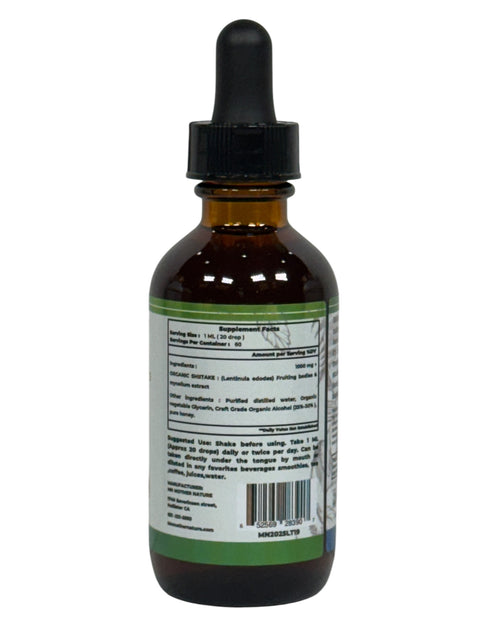 Shiitake Liquid Supplement (1000mg) – 60ML Herbal Tincture